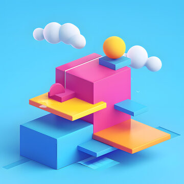 3D 幾何抽象形狀