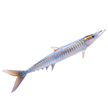 [免摳素材]一條大梭魚(yú)的插圖