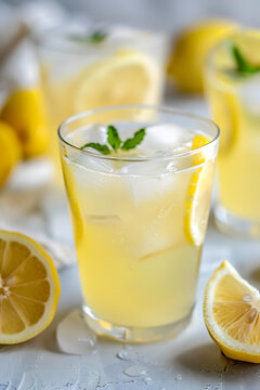 冰鎮(zhèn)檸檬水飲料