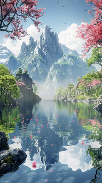 山谷櫻花湖