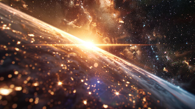 壯觀的太空地球景象