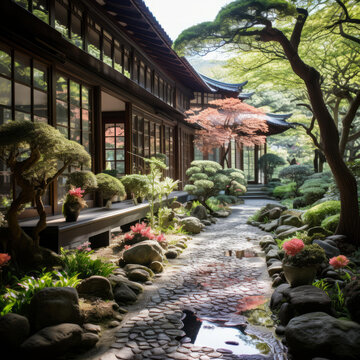 日式枯山水園林