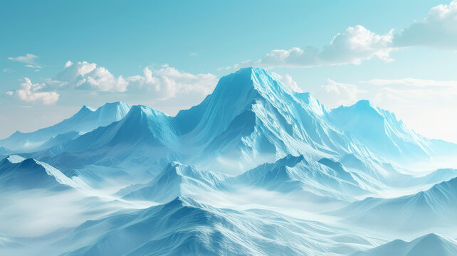 雪山云海的AI圖片