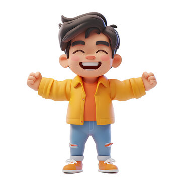[免摳素材]卡通男孩 3D 角色