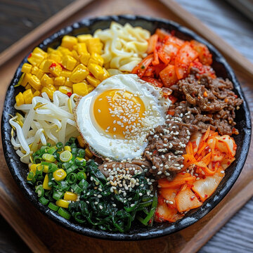 韓式拌飯的AI圖片
