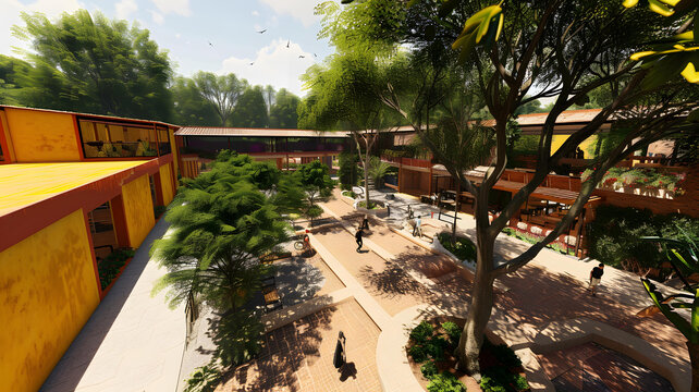 現(xiàn)代庭院綠植建筑設(shè)計(jì)