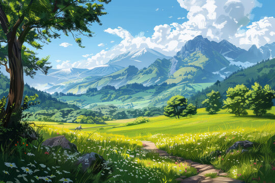 夢幻山水畫