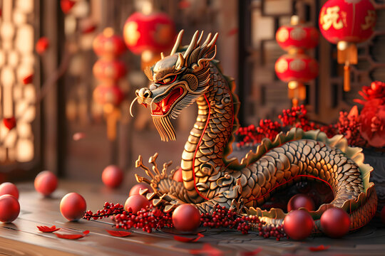 金龍呈祥的AI圖片