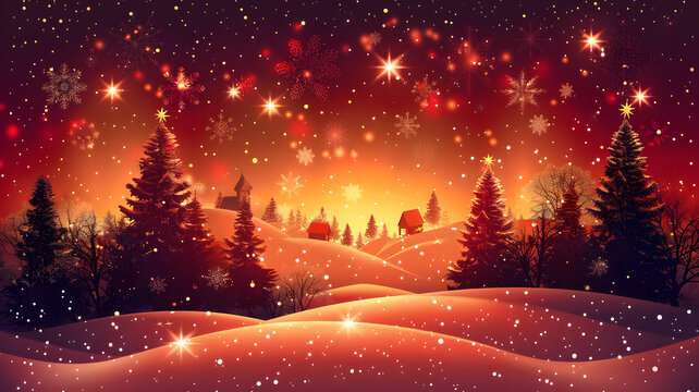 圣誕節(jié)的雪景