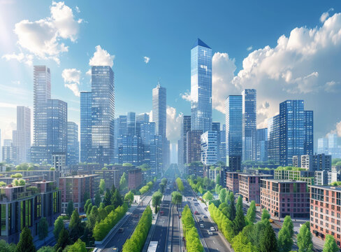 現(xiàn)代都市街景