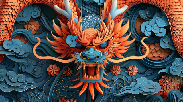 祥瑞龍騰的AI圖片