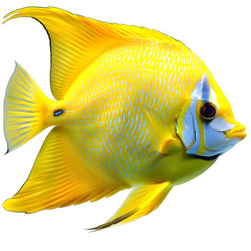 [免摳素材]黃色和藍(lán)色相間的魚