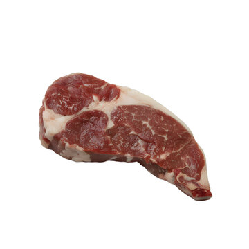 [免摳素材]白色背景上的生牛肉牛排