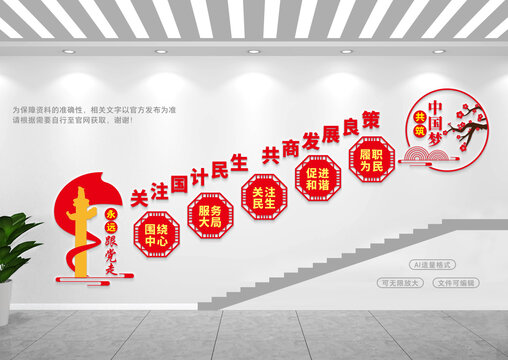 政協(xié)樓梯間文化墻