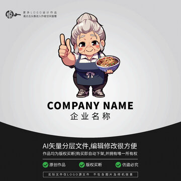 吃面卡通頭像LOGO