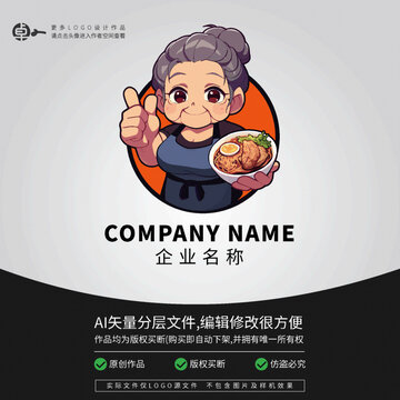 吃面卡通頭像LOGO