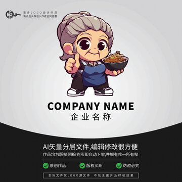 吃面卡通頭像LOGO