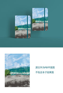 油畫春天清新田野風(fēng)記事本封面