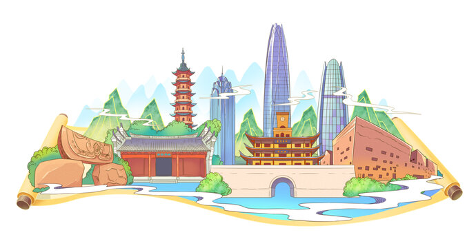 寧波城市插畫