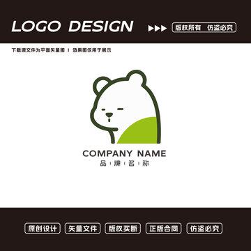 卡通小熊logo標(biāo)志