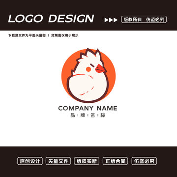 卡通雞logo標(biāo)志