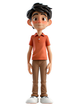 [免摳素材]一個(gè)男孩的3D渲染圖