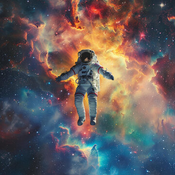 宇航員在星云中