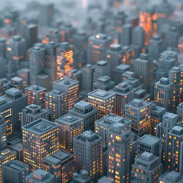微縮城市夜景