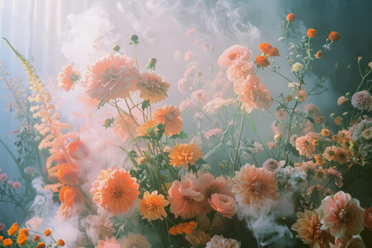 柔和的花束