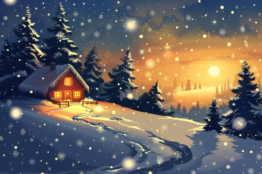 冬日的雪景