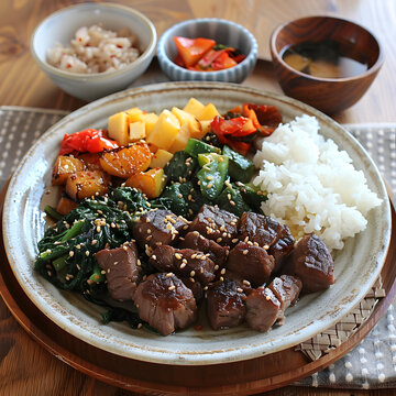 日式牛肉菠菜飯
