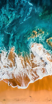 海灘上碧綠的海水