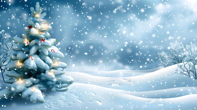 圣誕節(jié)雪景圖