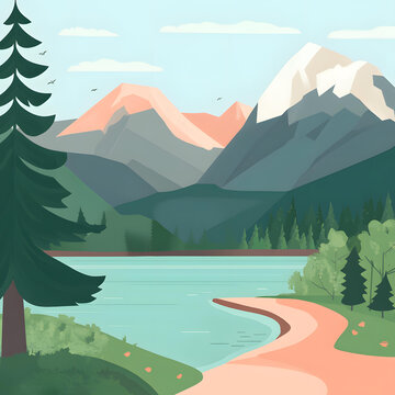 山湖風景