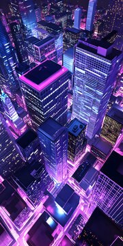 夜晚燈光照亮城市的夜景