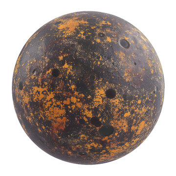 [免摳素材]黑色和橙色星球特寫(xiě)