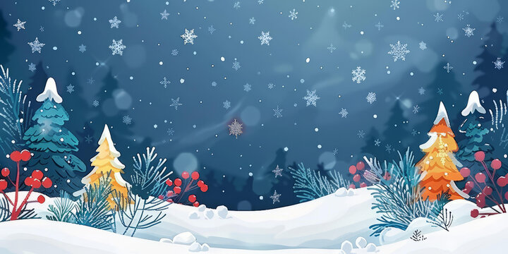 雪地松林的AI圖片