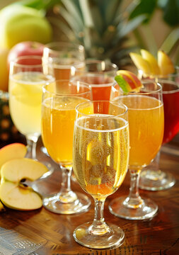 蘋果酒飲品，配以水果裝飾
