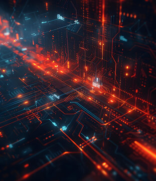 抽象科技電路板背景