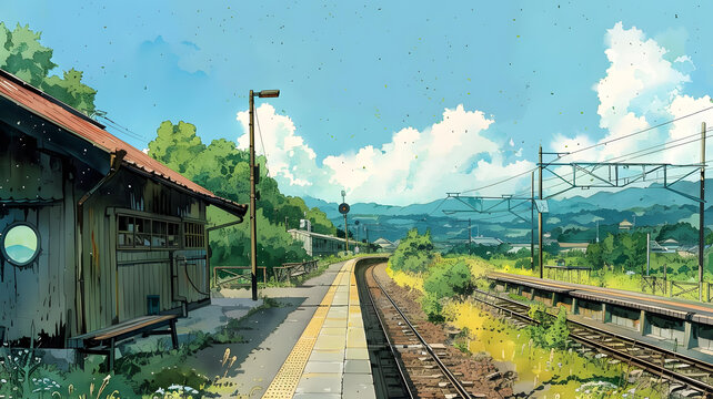 鄉(xiāng)間小火車站