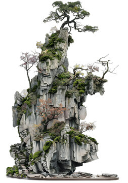 [免摳素材]盆景山石景觀