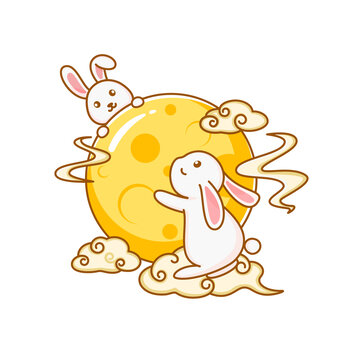 中秋與兔子之捉迷藏