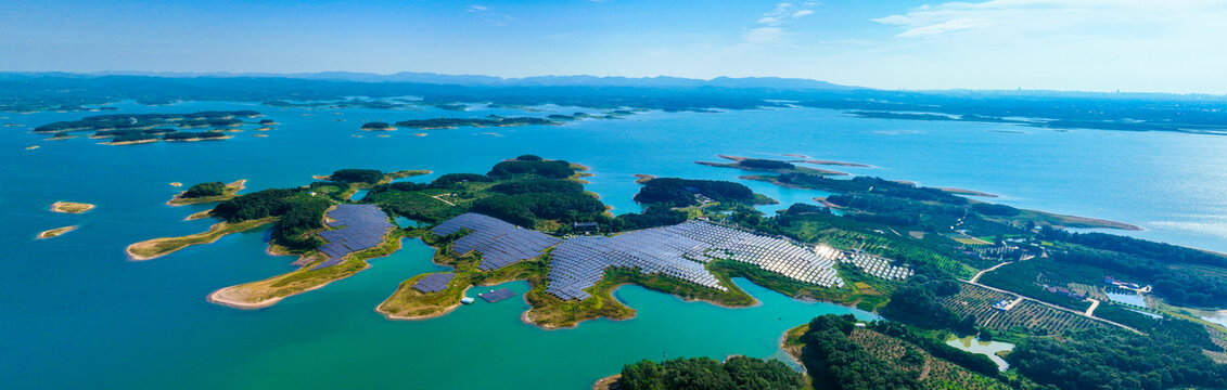 荊門漳河水庫光伏發電全景