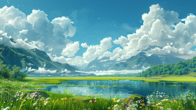 奇幻山谷的AI圖片