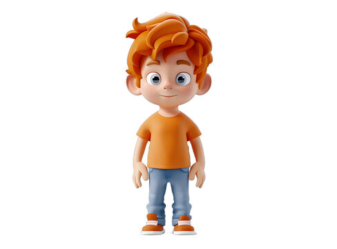 [免摳素材]可愛的3D卡通小男孩