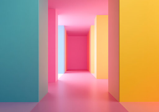 抽象多彩極簡主義房間背景