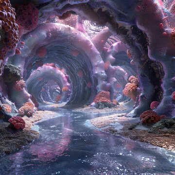海底生物發(fā)光的外星珊瑚洞穴系統(tǒng)
