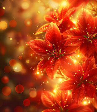 紅色百合花