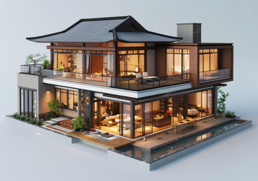 豪華的亞洲風(fēng)格住宅