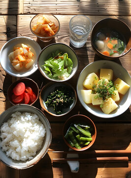 日式早餐的AI圖片